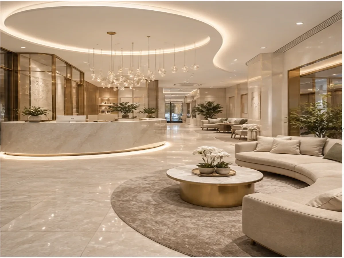 Spacious flagship commercial interior above 2000 sqft