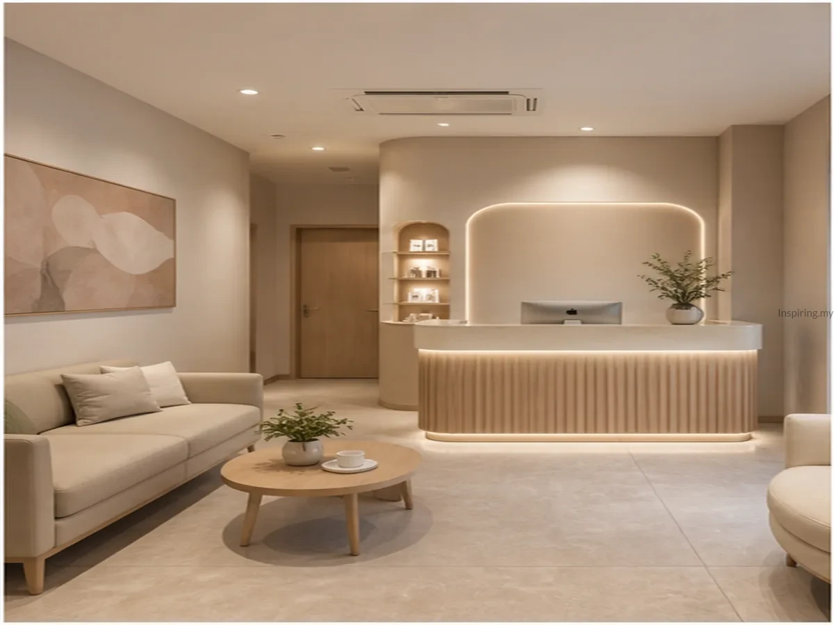 Compact commercial interior below 1000 sqft