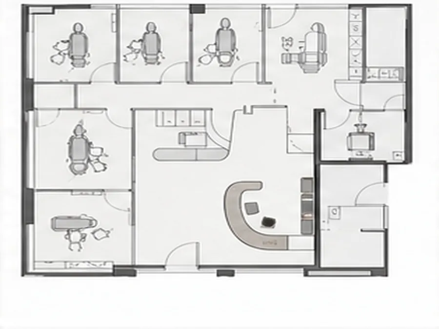 Dental clinic floor plan and treatment room layout