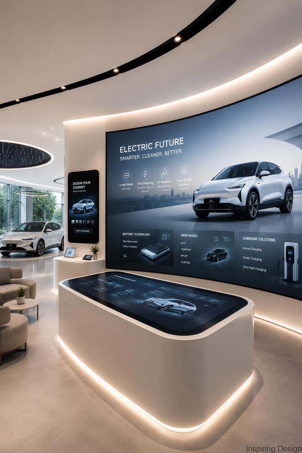 EV showroom interactive display