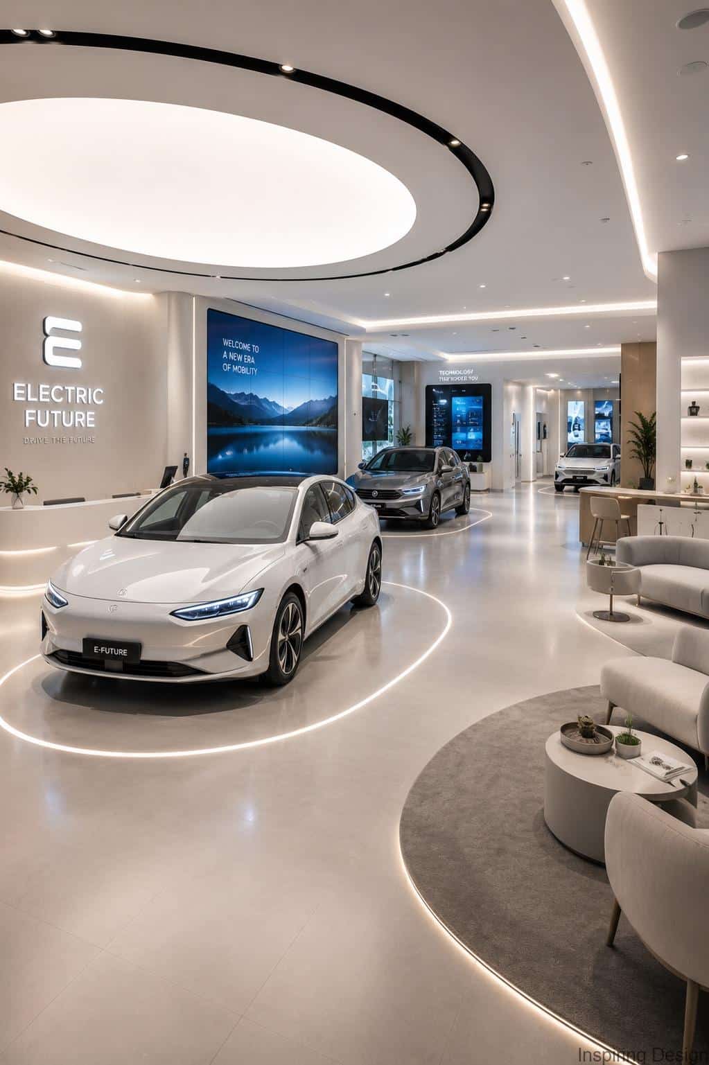 EV showroom main display hall